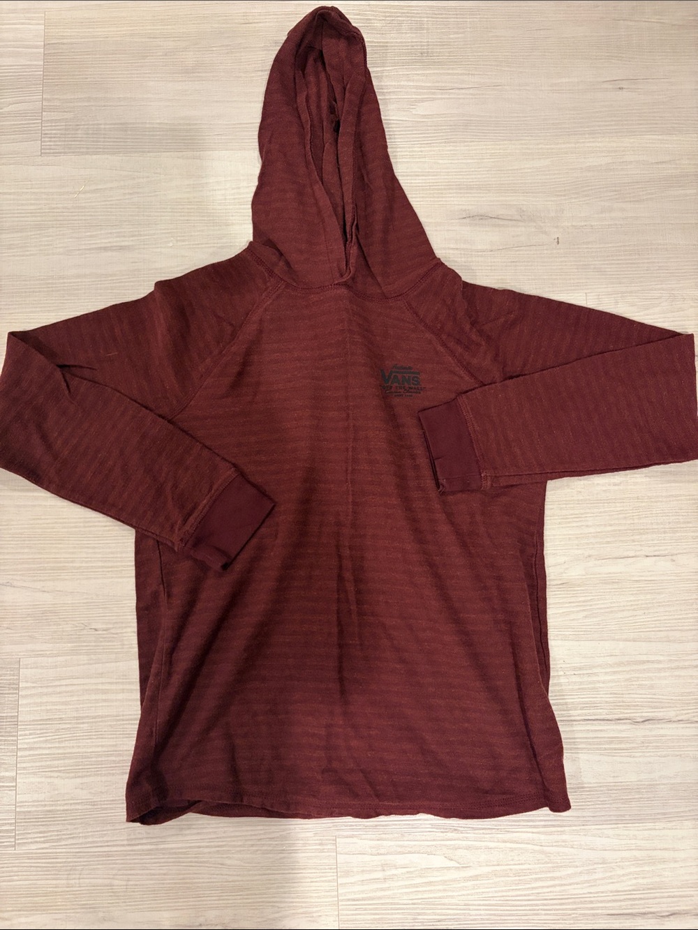 Vans Kid’s Hooded Long-Sleeve Shirt - Burgundy
